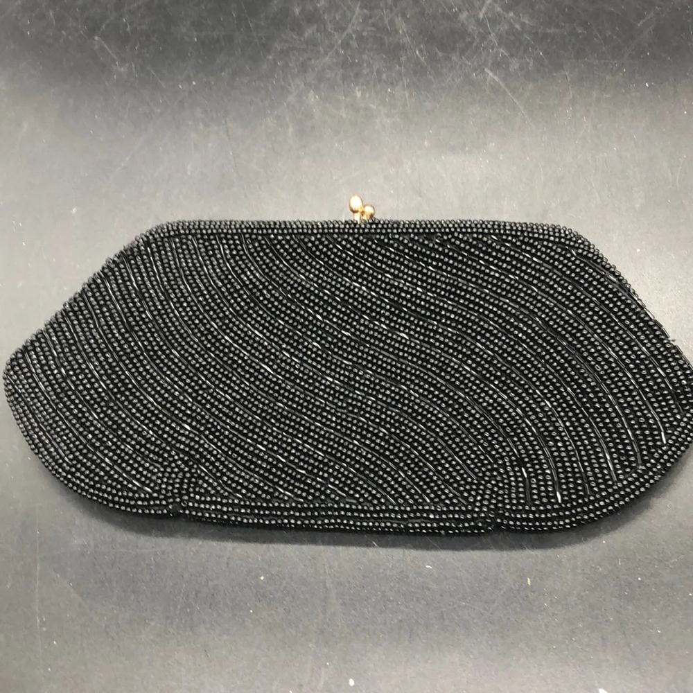 Black Beaded clutch